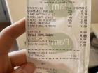 Receipt from the grocery store