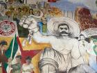 This mural at Museo de las Culturas Populares (Museum of Popular Cultures) depicts Emiliano Zapata, one of the heroes of the Mexican Revolution (1910-1917) who fought for the land rights of indigenous people and agricultural workers