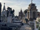 Earlier in the week, Ricky and I went to a beautiful cemetery to visit his grandfather's father and little brother—the cemetary had gorgeous crypts 