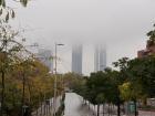 My school from a distance on a rainy Madrid day