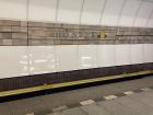 An underground metro station in Prague