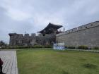 Me and friends walking up to the huge fortress