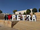 Right before our hike in Petra, we took a group photo by the Petra sign