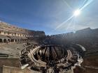 Inside the Colosseum; the bottom is made out of stone but it was originally wood