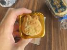 A mooncake molded to look like a rabbit