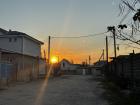 A street in my neighborhood at sunset