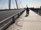 My host mom and I biked to Costco (over 5 miles of travel!). Here, we're on top of Daishi Bridge