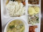 A classic Korean cafeteria meal