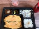 Delivery "tonkatsu" with a lot more cheese on top than I was expecting!