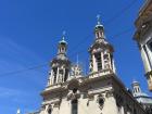 The beautiful Iglesia de San Pedro Telmo in the San Telmo neighborhood of Buenos Aires is one of the city’s most historic churches, known for its tall towers and detailed statues