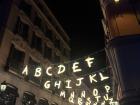 This one of the more unique holiday installations--each letter of the alphabet is beautifully represented!