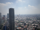 View of Mexico City from a heliport—a city where on almost every corner, you can find a taqueria