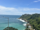 Playa Carrizalillo in Puerto Escondido—a beautiful coastal spot where locals and visitors enjoy the ocean and nearby fresh fish tacos