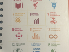 My notebook page featuring the SDGs (Objetivos de Desarrollo Sostenible), helping me connect global goals to local programs and projects