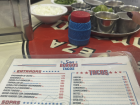 Menu at Tacos San Burgos—showing the variety of tacos and seasonings that make each bite unique