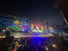 Glowing decorations in the heart of Mexico City honoring Día de los Muertos and its beautiful cultural meaning