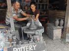 Learning to make pottery with an artist in Bhaktapur Pottery Square