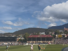 This is "Australian Football", another popular sport over here--similar to rugby, but with different rules