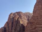 Here are the towering rock formations in Wadi Rum 