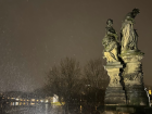Charles Bridge in the snow