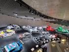 The collection of racecar models at the Mercedes - Benz Museum, Stuttgart, Baden - Wurttemberg
