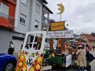 A "Fasching" float in Heidelberg-Ziegelhausen's carnival parade symbolizing peace and community 
