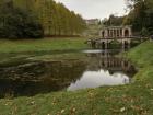 Picture of bridge in Prior Park Garden on a stormy day