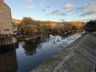 View of river along the city center in Bath