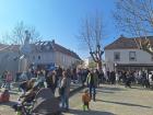 A springtime festival gathering in the plaza near my apartment