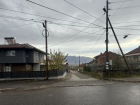 This is a photo of a typical neighborhood in Kochani, North Macedonia on a rainy day.