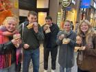 Eating polish donuts (pączki) with the Fulbright teachers