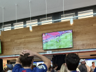 These guys gathered to watch a big soccer game