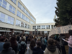 The courtyard where students gather for events