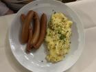 Bratwurst and potato salad from my cousin. 
