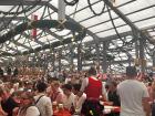 Inside the Festzelt "celebration tent" in Munich.