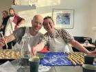 My colleague, Viktoria, with her husband Christian putting together the Plätzchen!