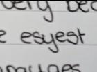 Here is a small, comical example of a student’s work from an essay assignment I gave feedback on. This student did their best to spell “easiest” while sounding it out. Sometimes, the word is more difficult for me to decipher.