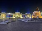 Sukhbaatar Square at night 