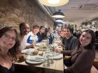 My friends and I participating in a sobremesa (after dinner conversation)!