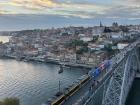 Here is one final picture of the beautiful sunset view in Porto, featuring a tram going across the bridge