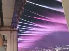 Light show along the Banpo Bridge; there was music playing and water spraying with rainbow lights