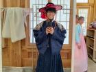 Me wearing hanbok; I've worn hanbok before, but this is supposed to look like the royal version