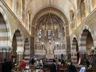This is the inside of the church with the vendors