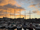 Sunset at the Marina in A Coruña, Spain