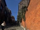 Looking up the Montagne de Bueren in Liège