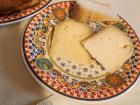 Yummy slices of pecorino cheese