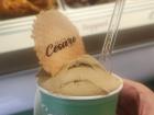 The delicious pistachio and hazelnut gelato I got in Reggio Calabria! 