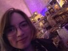 A selfie with only a small part of the GIANT nativity set, it was so detailed!