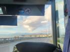 Sometimes I get motion sickness, and it doesn't feel as bad when I can see out the front of the bus