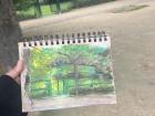 I love to draw en plein air 